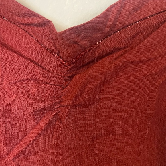 Free People Monroe Mini Dress Wine Red Color With Slit - Picture 7 of 10